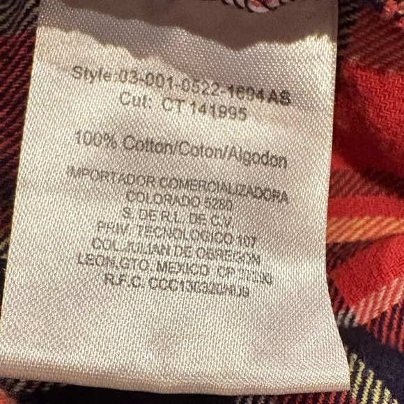 Roper Men’s Western Flannel Plaid Shirt with snap buttons size M - Picture 11 of 12